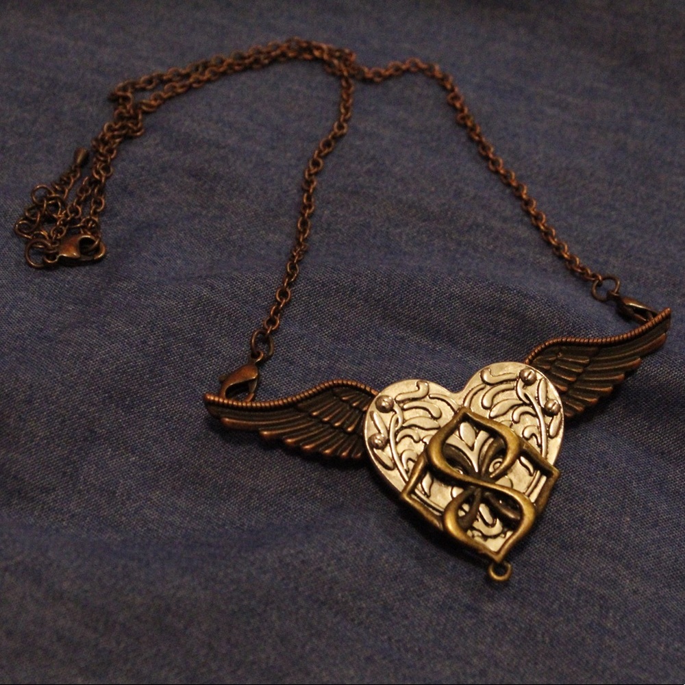Winged Heart Necklace/Pin